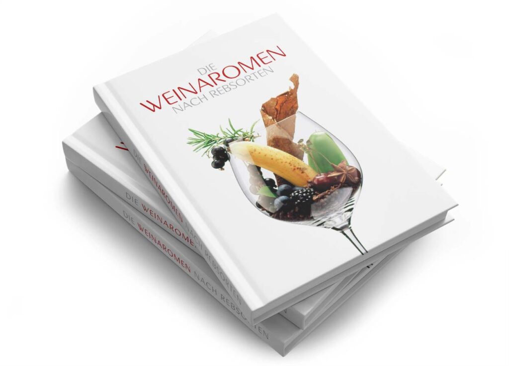 The book 'The wine aromas by grape varieties', on 84 pages. 2